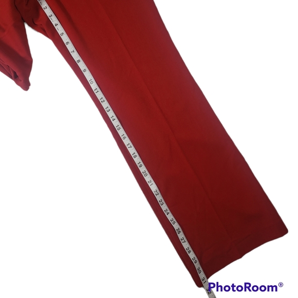 Chico's Wide Leg Flat Front Red Dress Pants/Trousers Size 1(8) - Picture 8 of 9